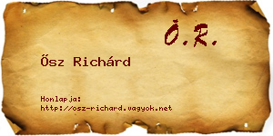 Ősz Richárd névjegykártya